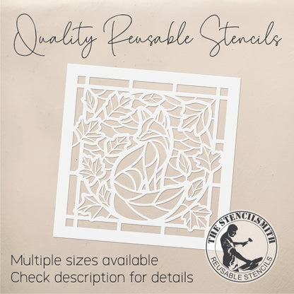 10733 Fox Fall Stained Glass Stencil