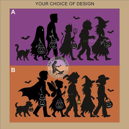 10735 Trick Or Treaters Stencil