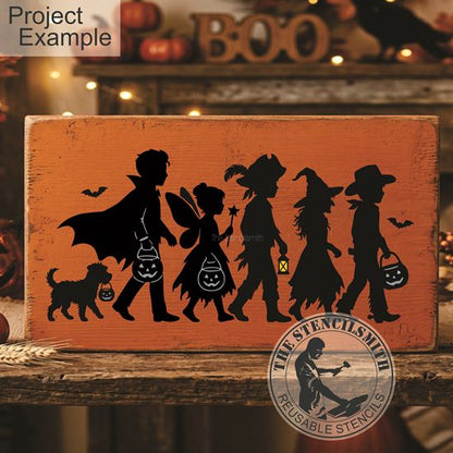 10735 Trick Or Treaters Stencil