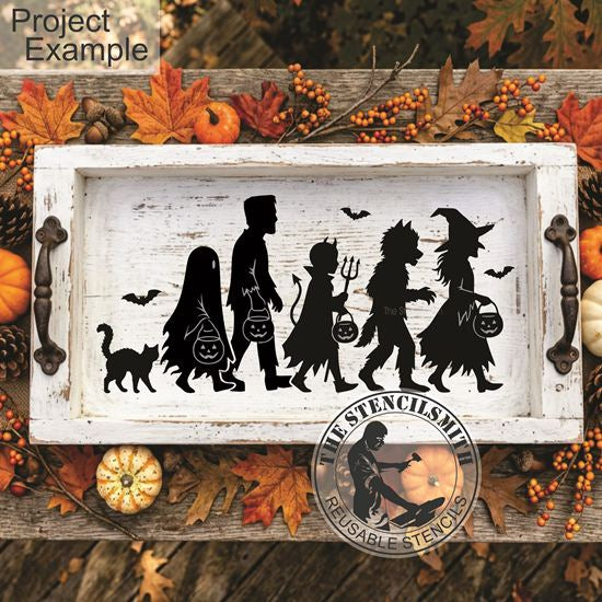 10735 Trick Or Treaters Stencil