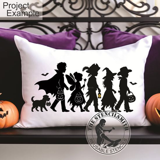 10735 Trick Or Treaters Stencil