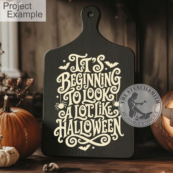 10739 It's Beginning To Look A Lot Like Halloween Stencil