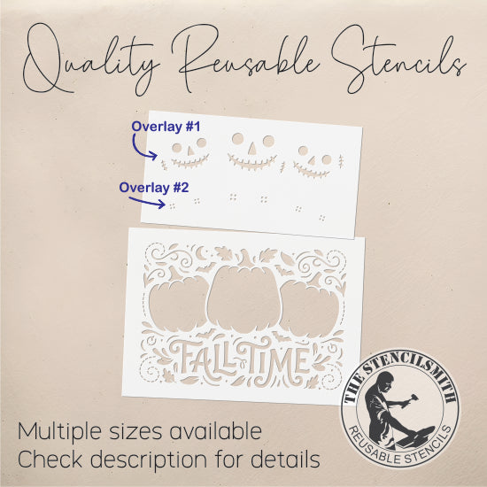 10740 Fall Time Stitched Pumpkins Stencil