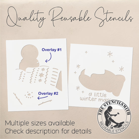 10744 A Little Winter Magic Snowman Stencil