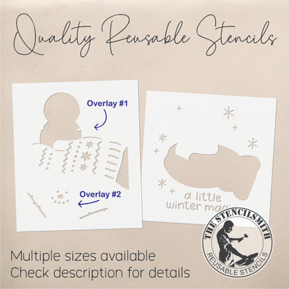 10744 A Little Winter Magic Snowman Stencil