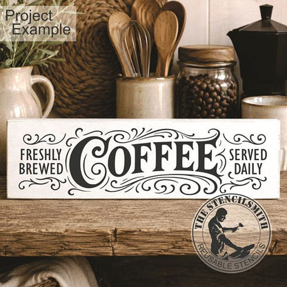 10745 Vintage Coffee Stencil