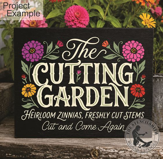 10746 The Cutting Garden Zinnia Stencil