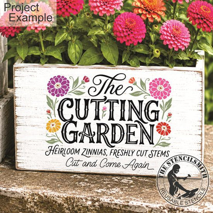 10746 The Cutting Garden Zinnia Stencil