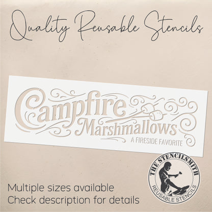 10750 Campfire Marshmallows Stencil