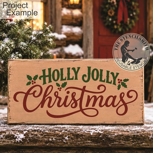 10755 Holly Jolly Christmas Stencil