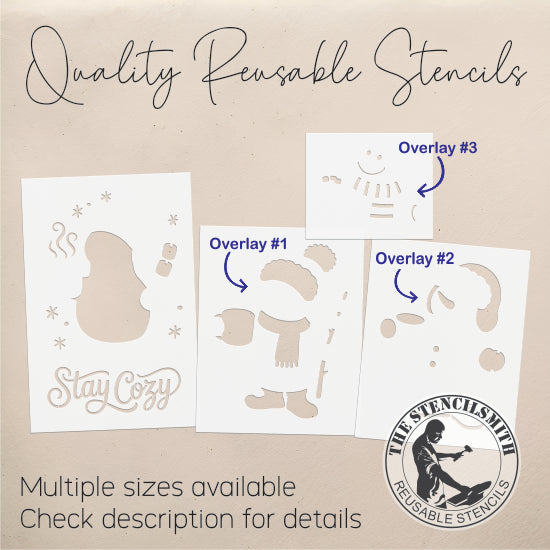 10756 Stay Cozy Snowman Stencil