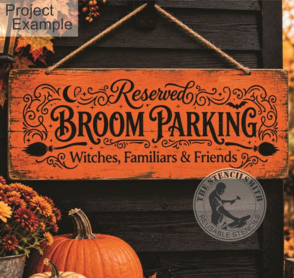 10757 Reserved Broom Parking Stencil