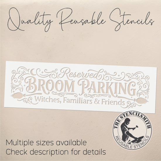 10757 Reserved Broom Parking Stencil