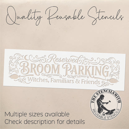 10757 Reserved Broom Parking Stencil