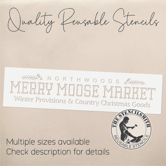 10761 Northwoods Merry Moose Market Stencil