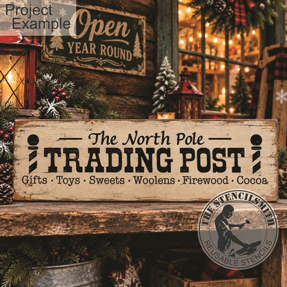 10762 North Pole Trading Post Stencil