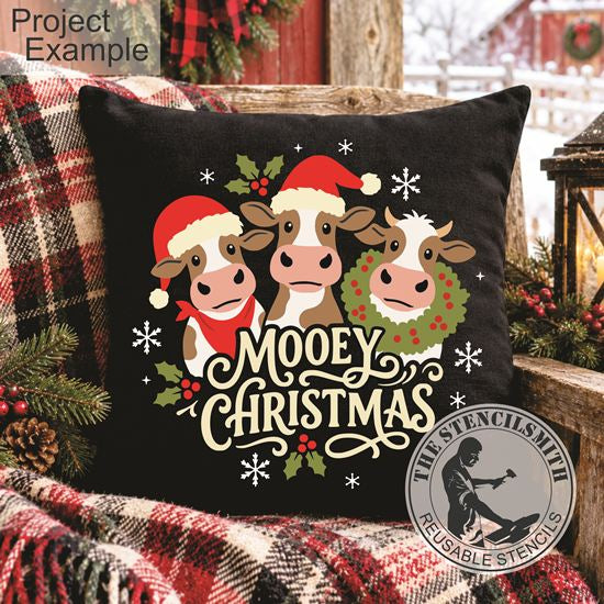 10763 Mooey Christmas Stencil