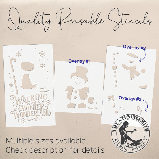 10764 Walking In A Winter Wonderland Snowman Stencil