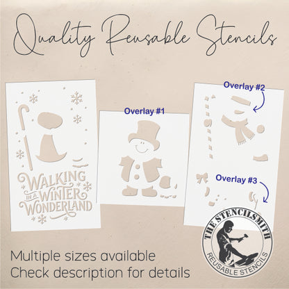 10764 Walking In A Winter Wonderland Snowman Stencil