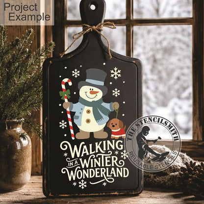 10764 Walking In A Winter Wonderland Snowman Stencil