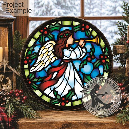10765 Christmas Angel Stained Glass Stencil