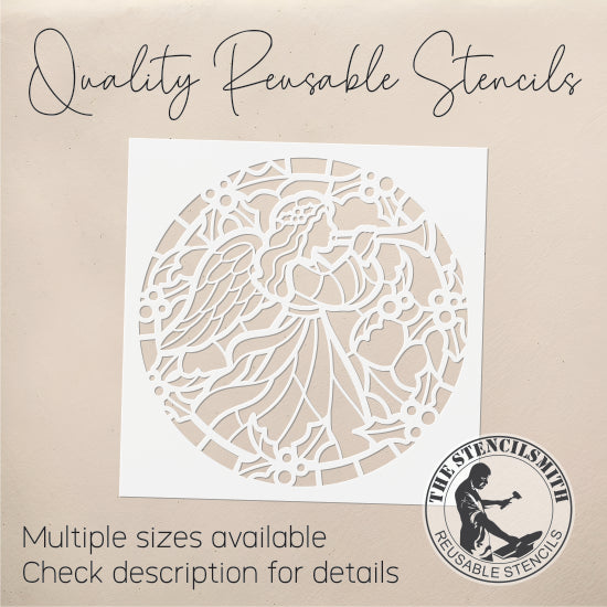 10765 Christmas Angel Stained Glass Stencil