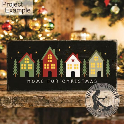10769 Home For Christmas Stencil