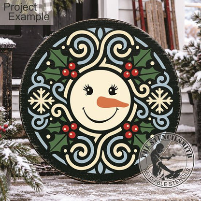 10770 Decorative Snowman Stencil
