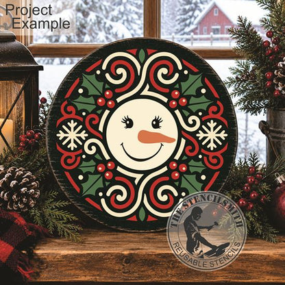 10770 Decorative Snowman Stencil