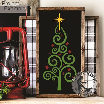 10780 Decorative Swirl Tree Stencils