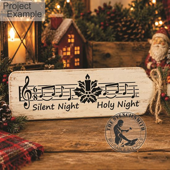 10782 Silent Night Hymn Stencil