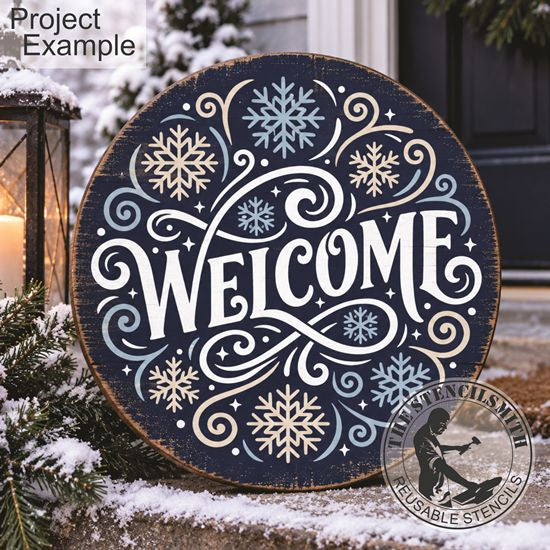 10783 Welcome Snowflake Stencil