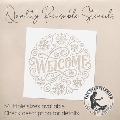 10783 Welcome Snowflake Stencil