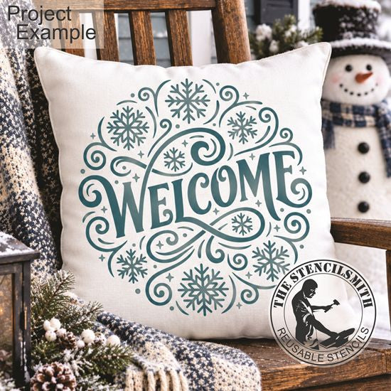 10783 Welcome Snowflake Stencil
