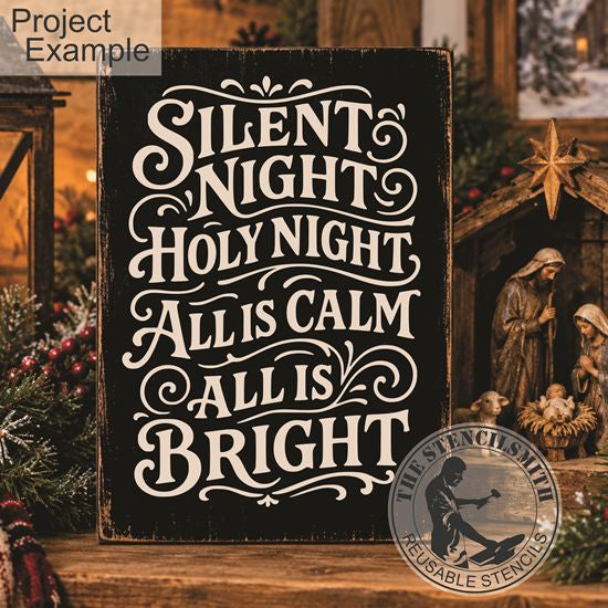 10784 Silent Night Holy Night Stencil
