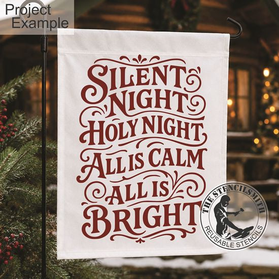 10784 Silent Night Holy Night Stencil