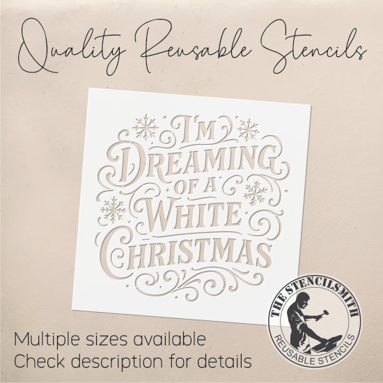 10785 I'm Dreaming Of A White Christmas Stencil - The Stencilsmith