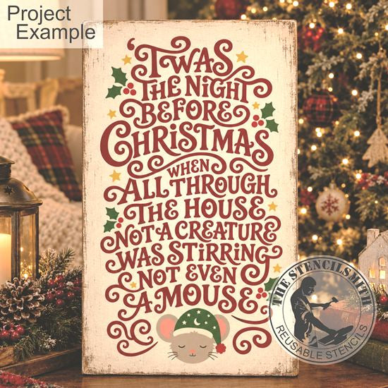 10786 'Twas The Night Before Christmas Stencil