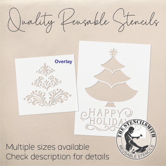 10788 Happy Holidays Tree Stencil - The Stencilsmith