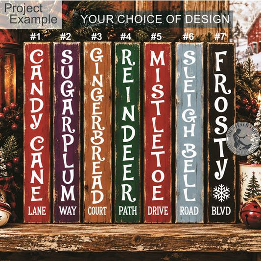 10789 Christmas Street Name Stencils