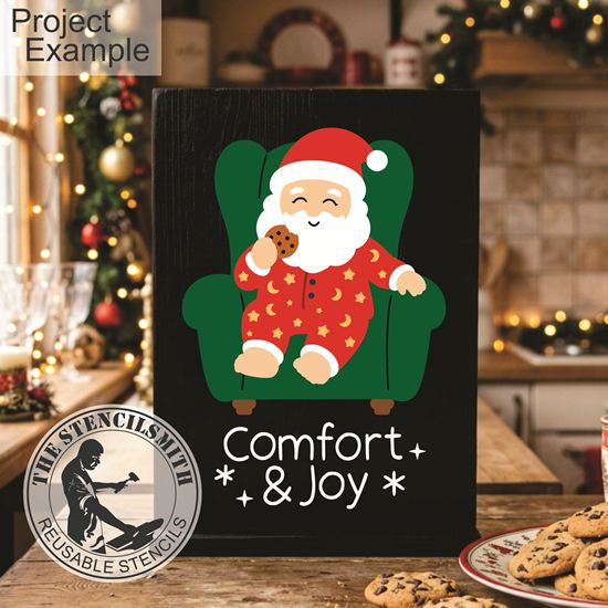 10790 Comfort & Joy Santa Stencil