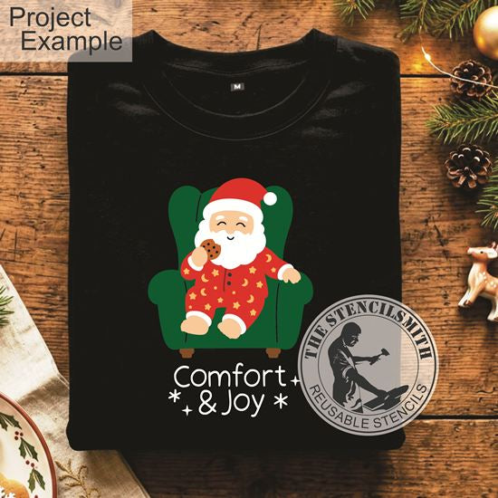 10790 Comfort & Joy Santa Stencil