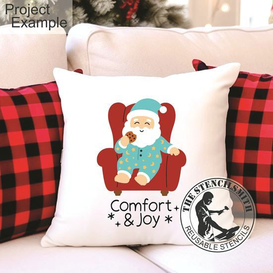 10790 Comfort & Joy Santa Stencil - The Stencilsmith