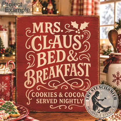 10794 Mrs. Claus' Bed & Breakfast Stencil