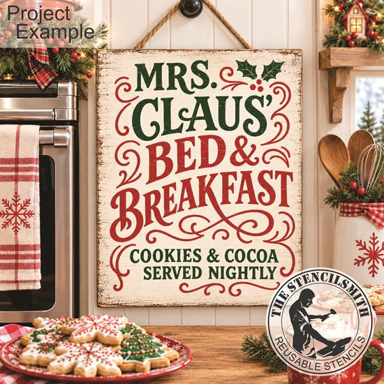 10794 Mrs. Claus' Bed & Breakfast Stencil