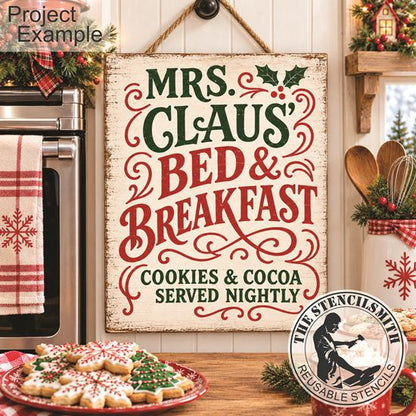10794 Mrs. Claus' Bed & Breakfast Stencil