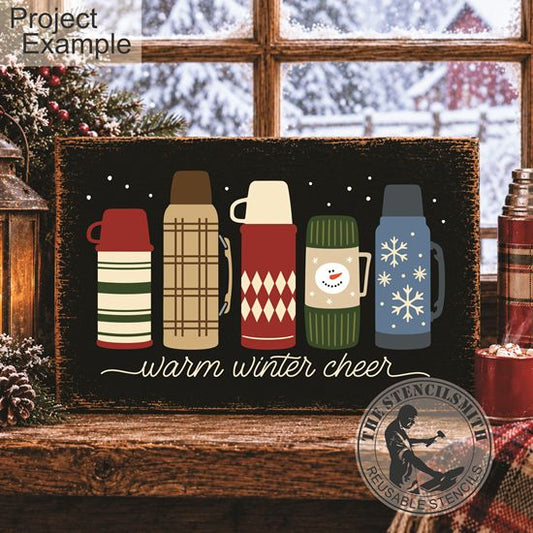 10795 Warm Winter Cheer Stencil