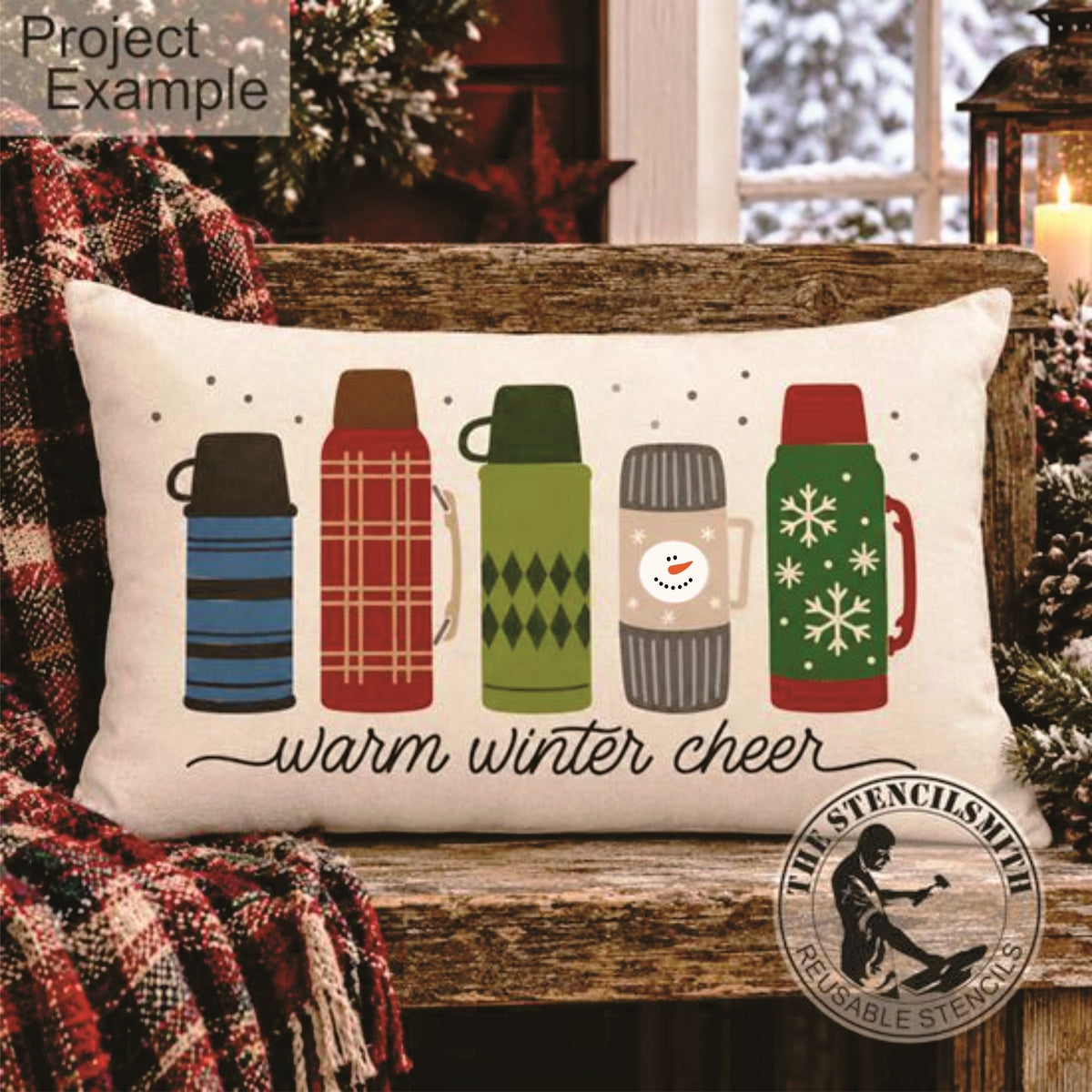 10795 Warm Winter Cheer Stencil