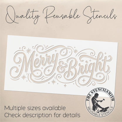 10796 Merry & Bright Stencil