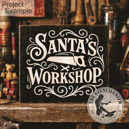 10797 Santa's Workshop Stencil